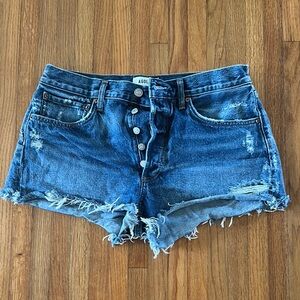 AGOLDE Parker dark Women's Blue Denim Shorts